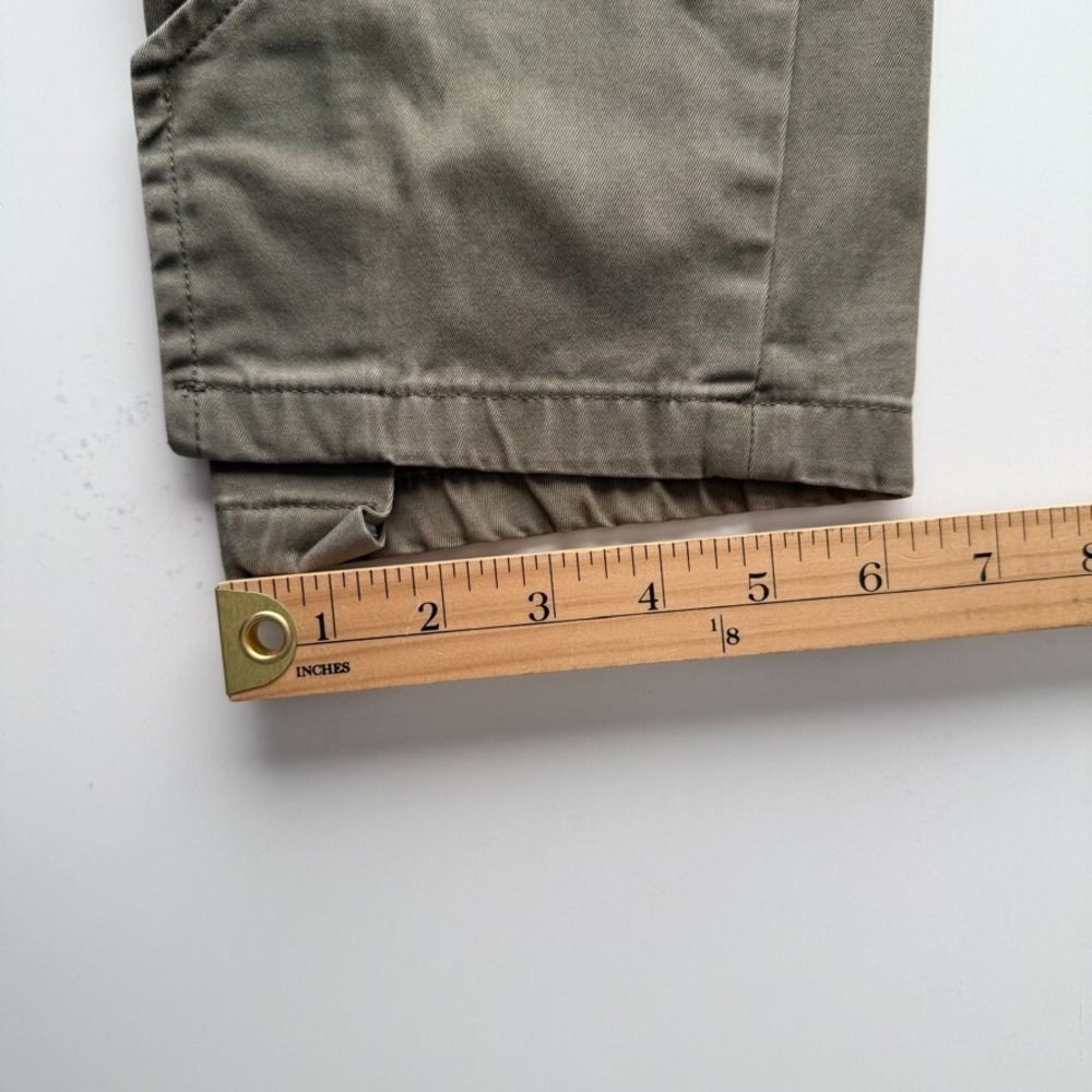 SIBEL SARAL High Rise Cropped Pants Womens 35x22 Green Side Zip Trouser - Picture 3 of 14